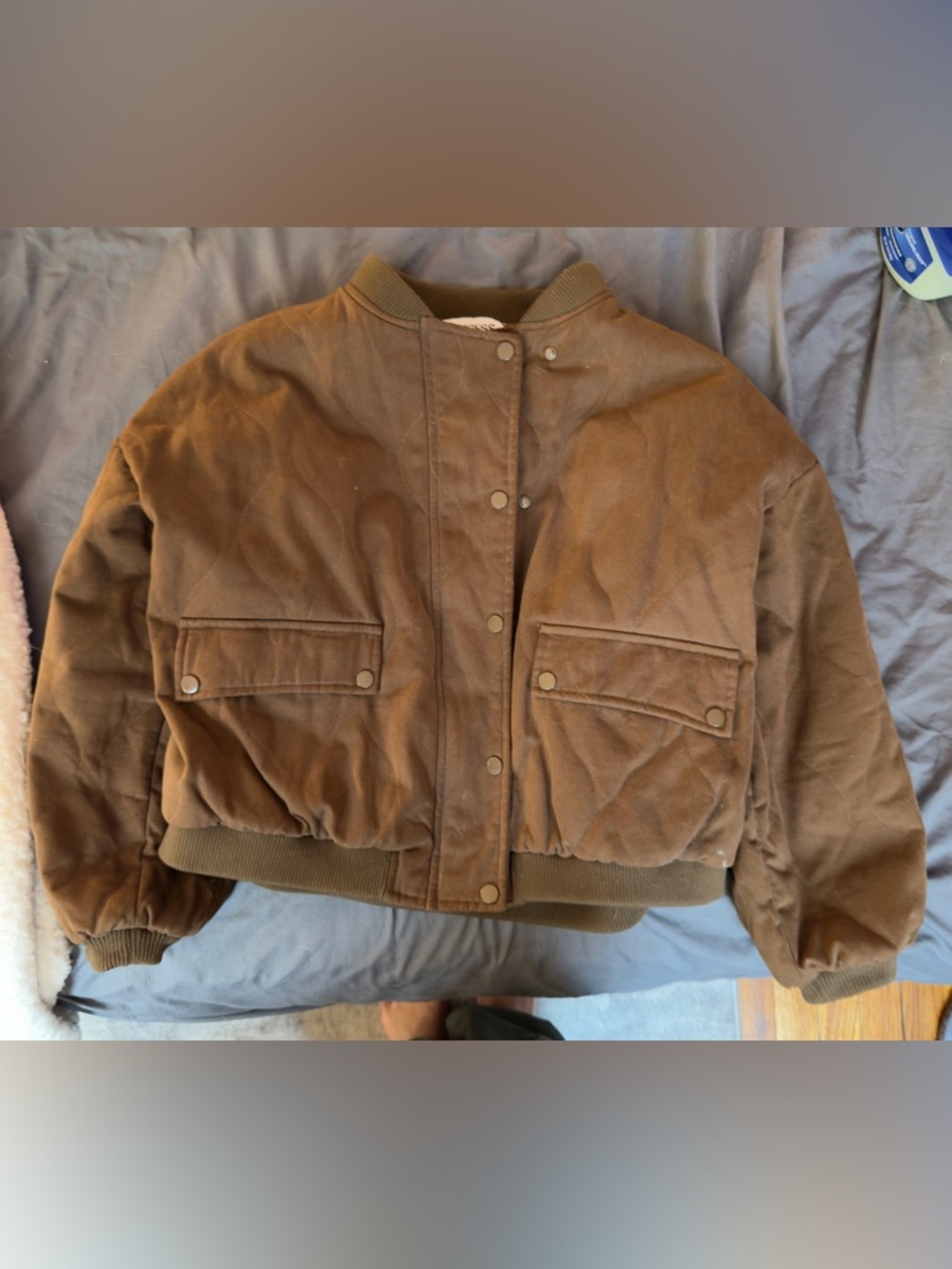 Princess Polly Brown Quilted Jacket – NWT – Size 4 - Picture 4 of 8